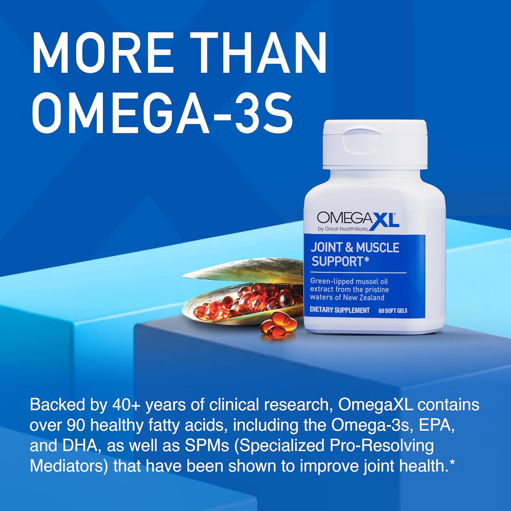OmegaXL Joint Support | Green-Lipped Mussel Oil | 300 Soft Gels | 30% - 50% OFF