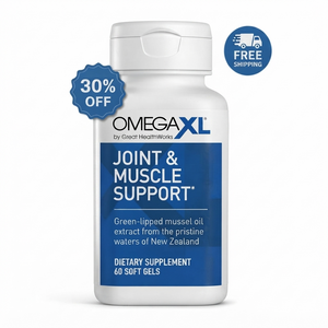 OmegaXL Joint Support | Green-Lipped Mussel Oil | 60 Soft Gels | 30% OFF