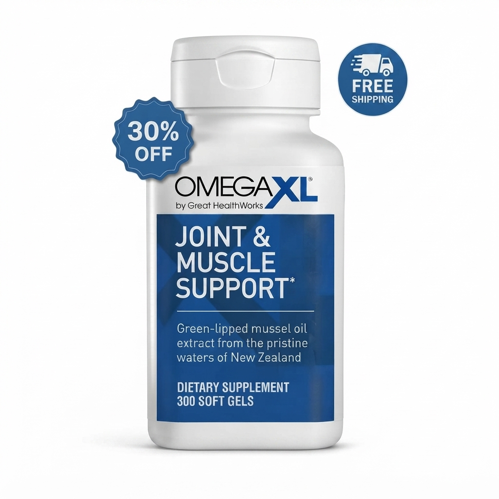OmegaXL Joint Support | Green-Lipped Mussel Oil | 300 Soft Gels | 30% - 50% OFF